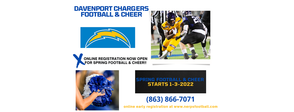 2022 SPRING FOOTBALL & CHEER REGISTRATIONS NOW OPEN!!